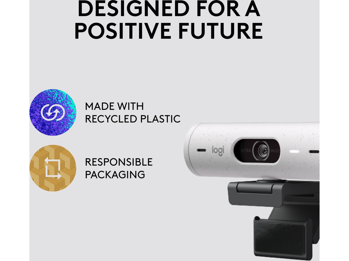 Logitech Brio 500 webkamera (off-white)