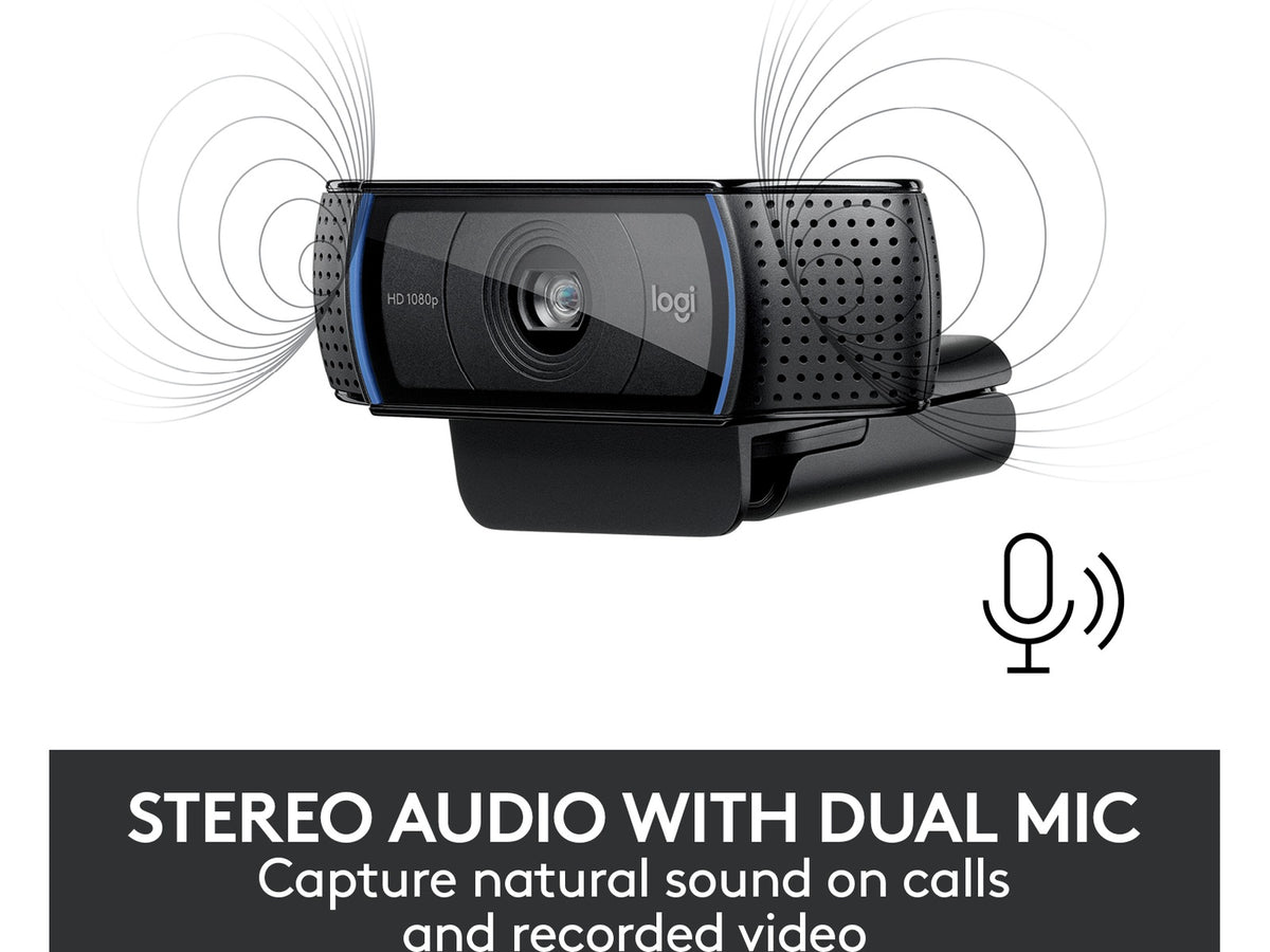 Logitech C920e HD webkamera sort