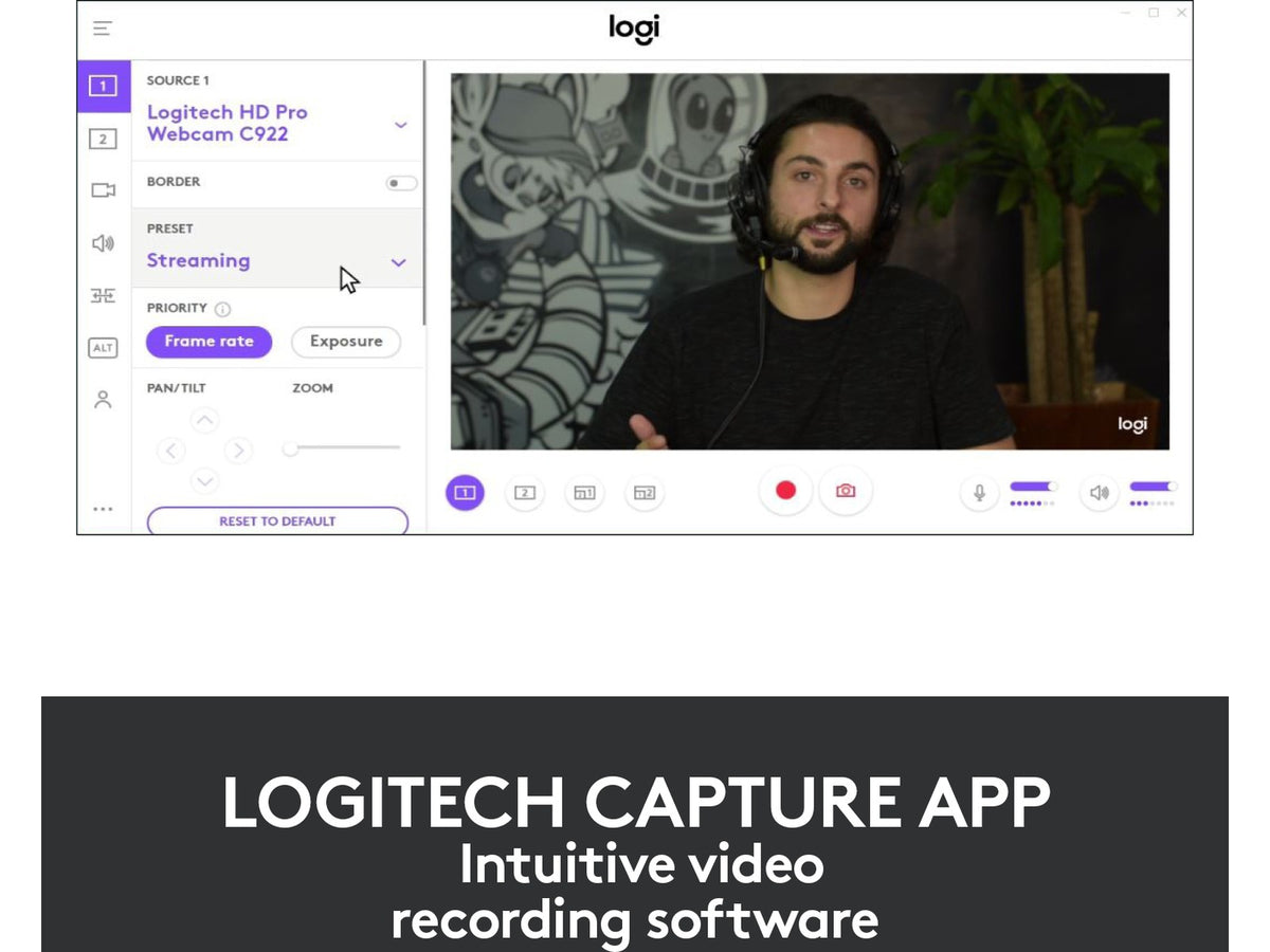 Logitech C920e HD webkamera sort