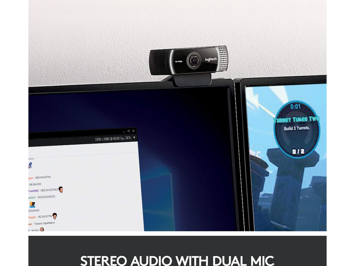Logitech C922 30FPS 1080P Professionel Streaming Webkamera