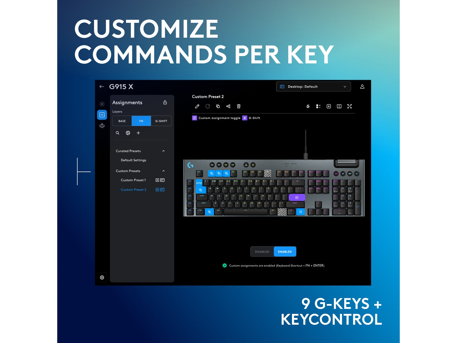 Logitech G915 X Gamingtastatur (sort)