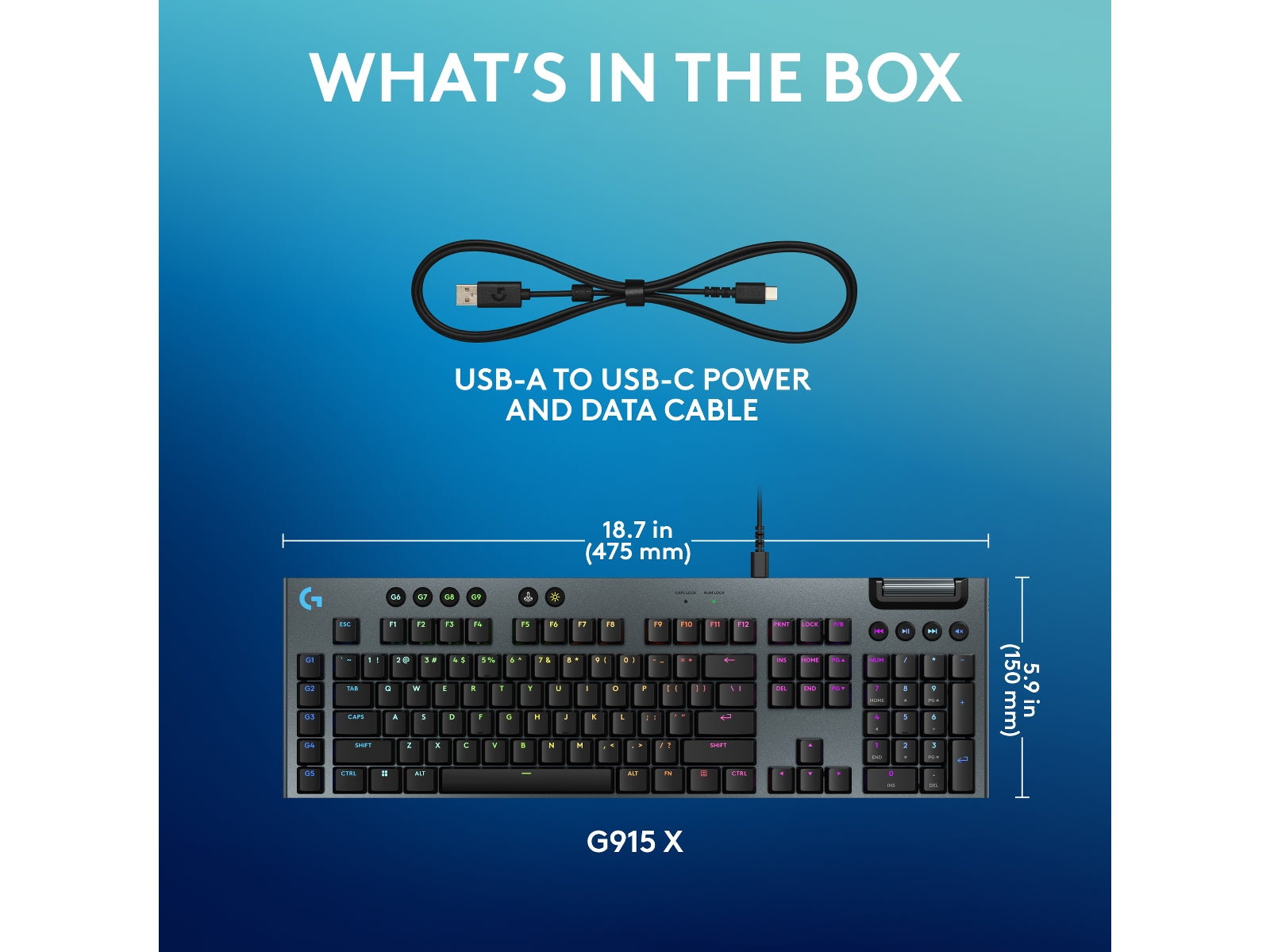 Logitech G915 X Gamingtastatur (sort)