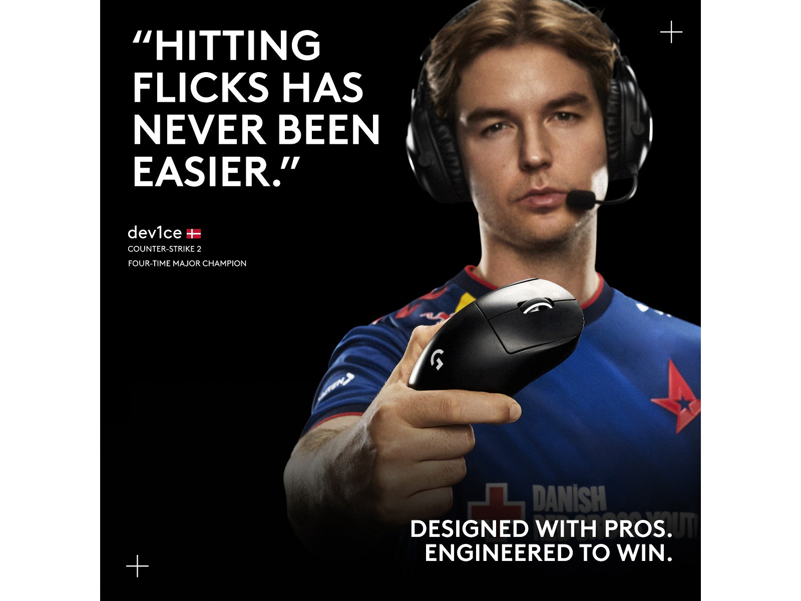 Logitech Pro X Superlight 2 DEX Trådløs Gamingmus (sort)