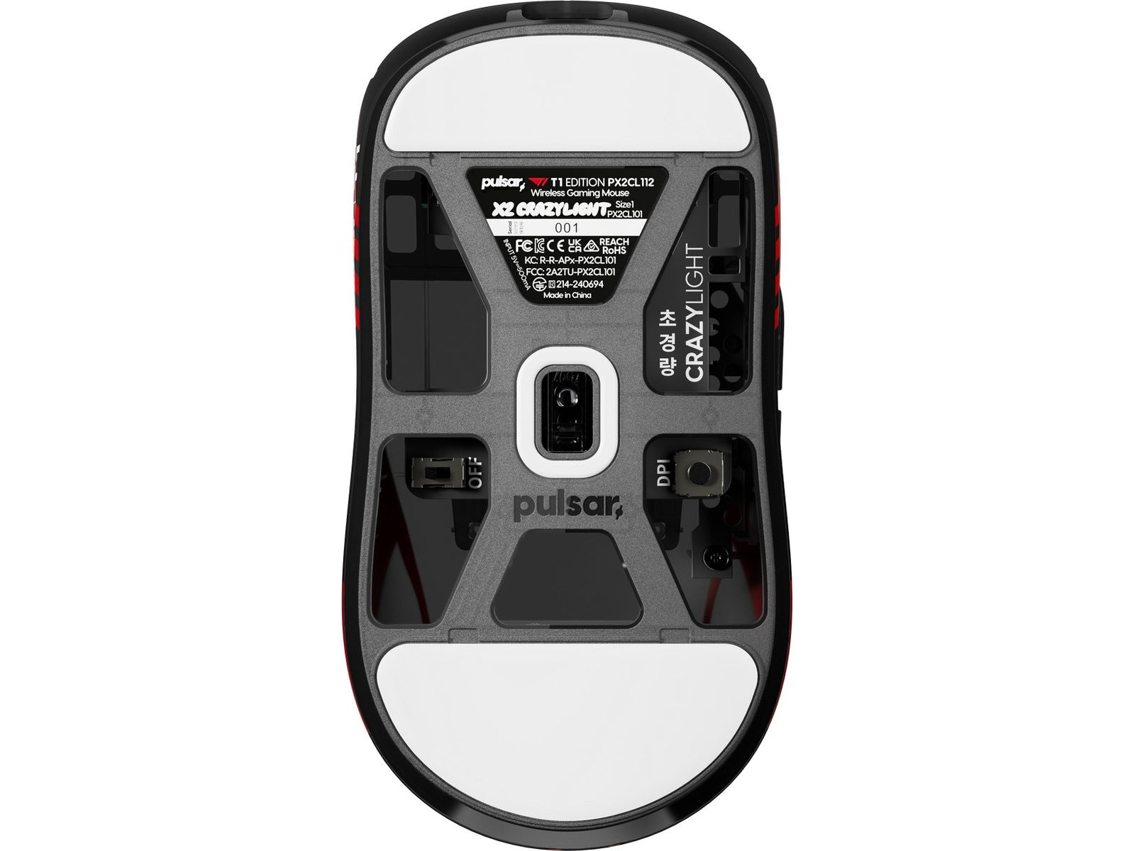 Pulsar X2 CRAZYLIGHT Mini Trådløs Gamingmus T1 Edition (sort)