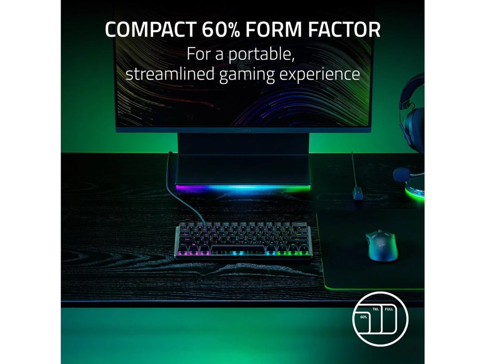 Razer Huntsman V3 Pro Mini gamingtastatur (sort)